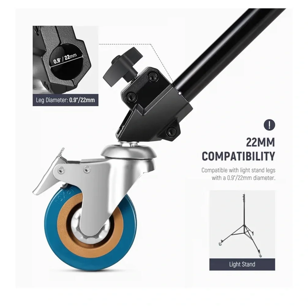 NEEWER 3 Pack Professional Swivel Caster Wheels